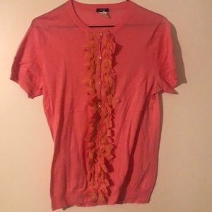 Woman’s J CREW PINK W ORANGE SWEATER